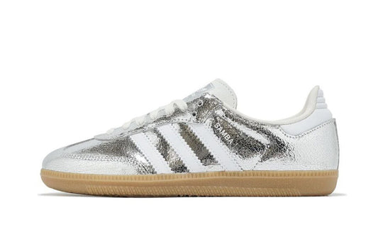 Adidas Samba OG Silver Metallic Cracked Leather